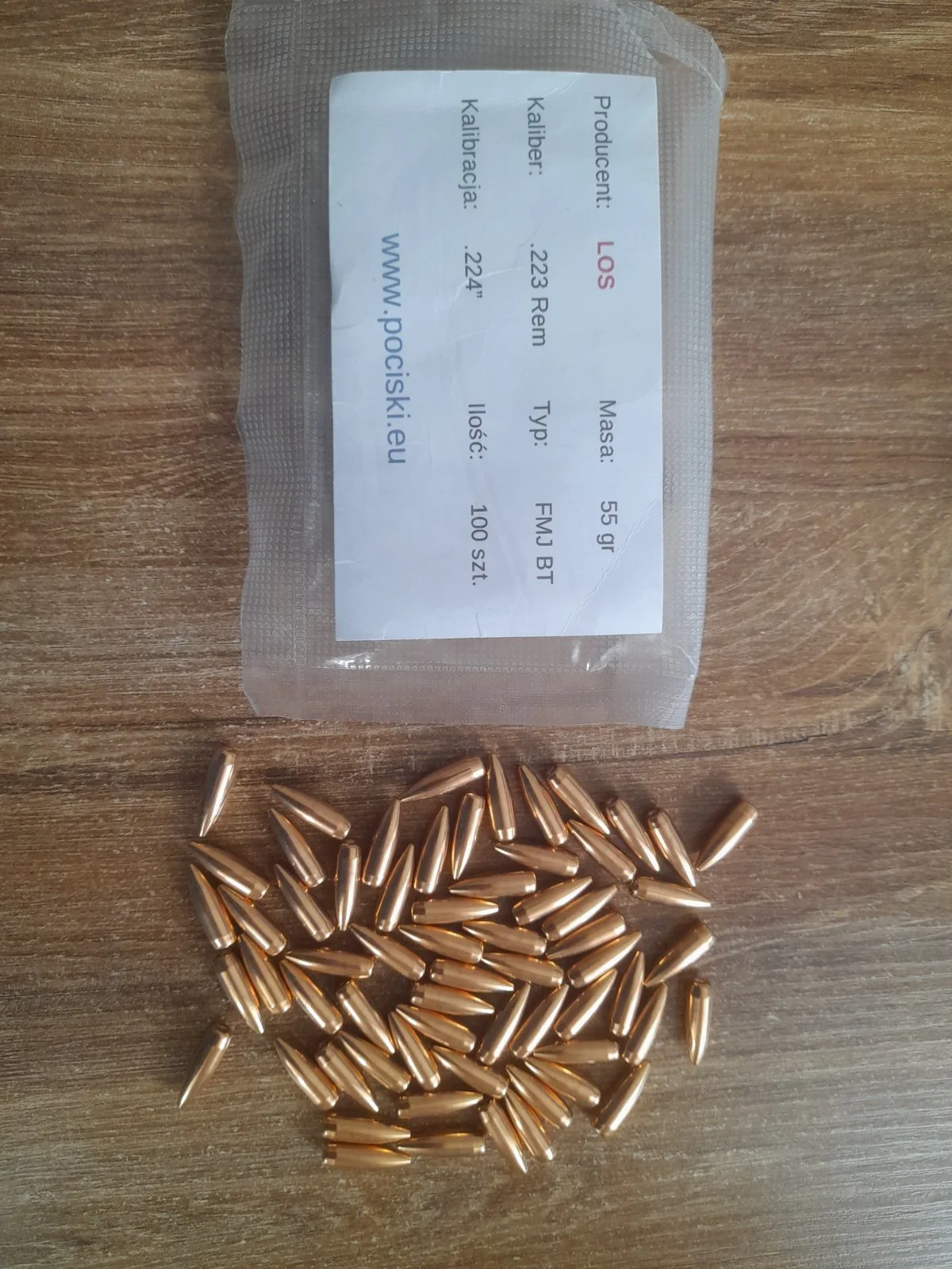 Pociski .224 do .223 rem 55grs