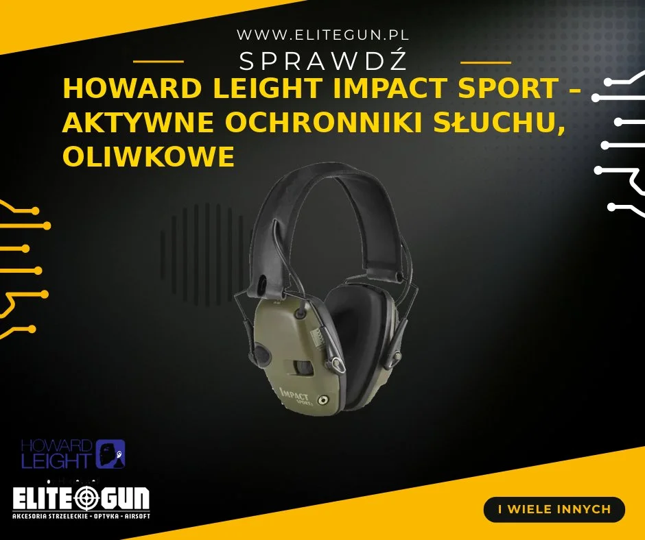 Howard Leight Impact Sport - aktywne ochronniki słuchu, oliwkowe 379 zł
