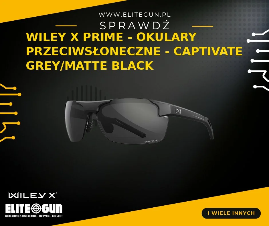 Wiley X PRIME CAPTIVATE Grey/Matte Black - Okulary taktyczne ANSI Z87.1