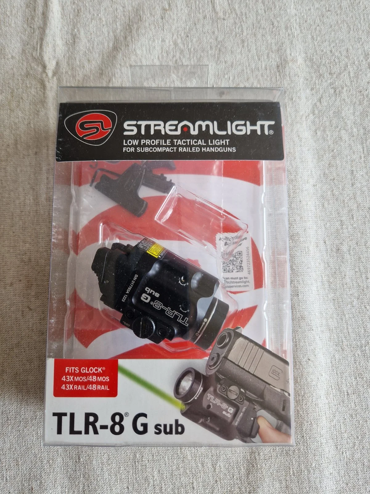 Latarka z laserem Streamlight TLR-8 G-sub do Glock 43X MOS / 48 MOS, 43X RAIL / 48 RAIL