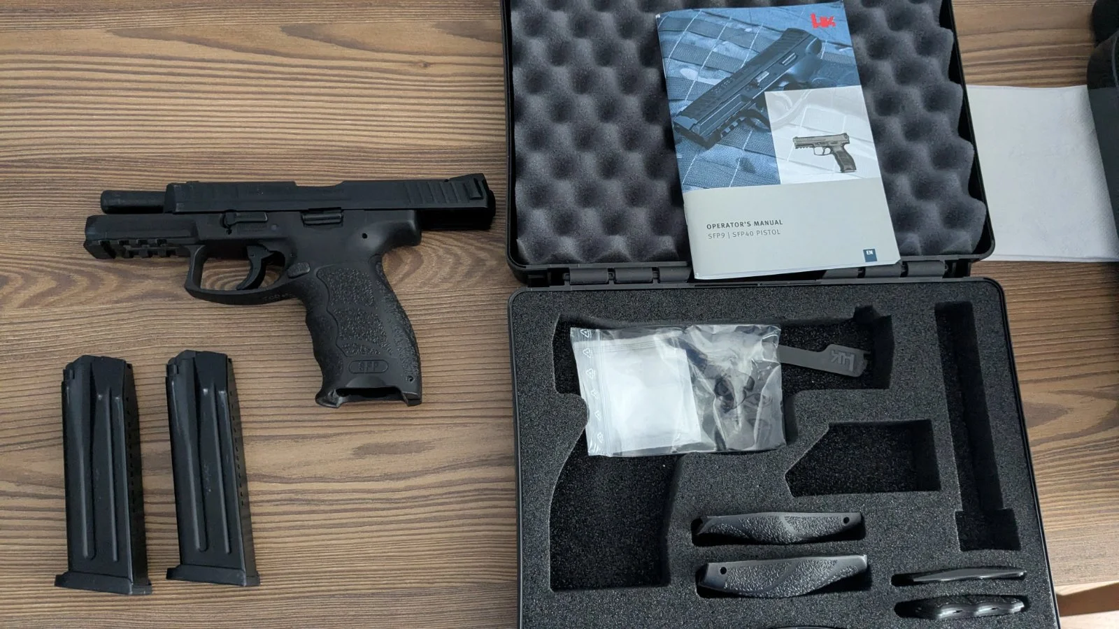 HK SFP9 SF PB 9x19 stan bdb na gwarancji plus kabury