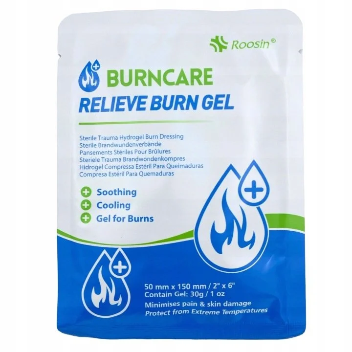 Opatrunek hydrożelowy na oparzenia 5x15cm BurnCare, Roosin