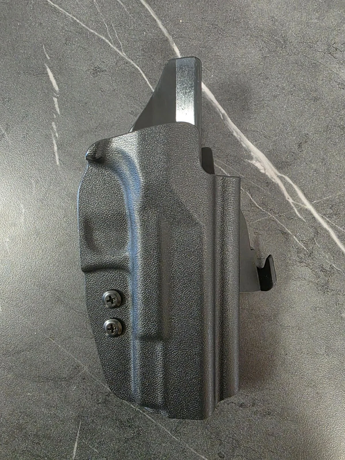 Kabura zewnętrzna prawa do pistoletu Glock 17/19/22/23/26/27/31/32/33/34/45,OWB kydex, kolor: czarny