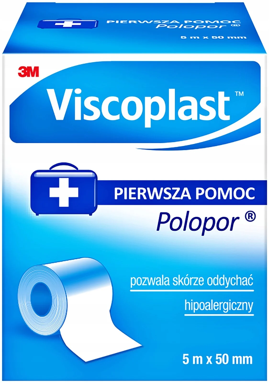 Viscoplast Polopor przylepiec włókninowy 5 m x 50 mm 1 sztuka