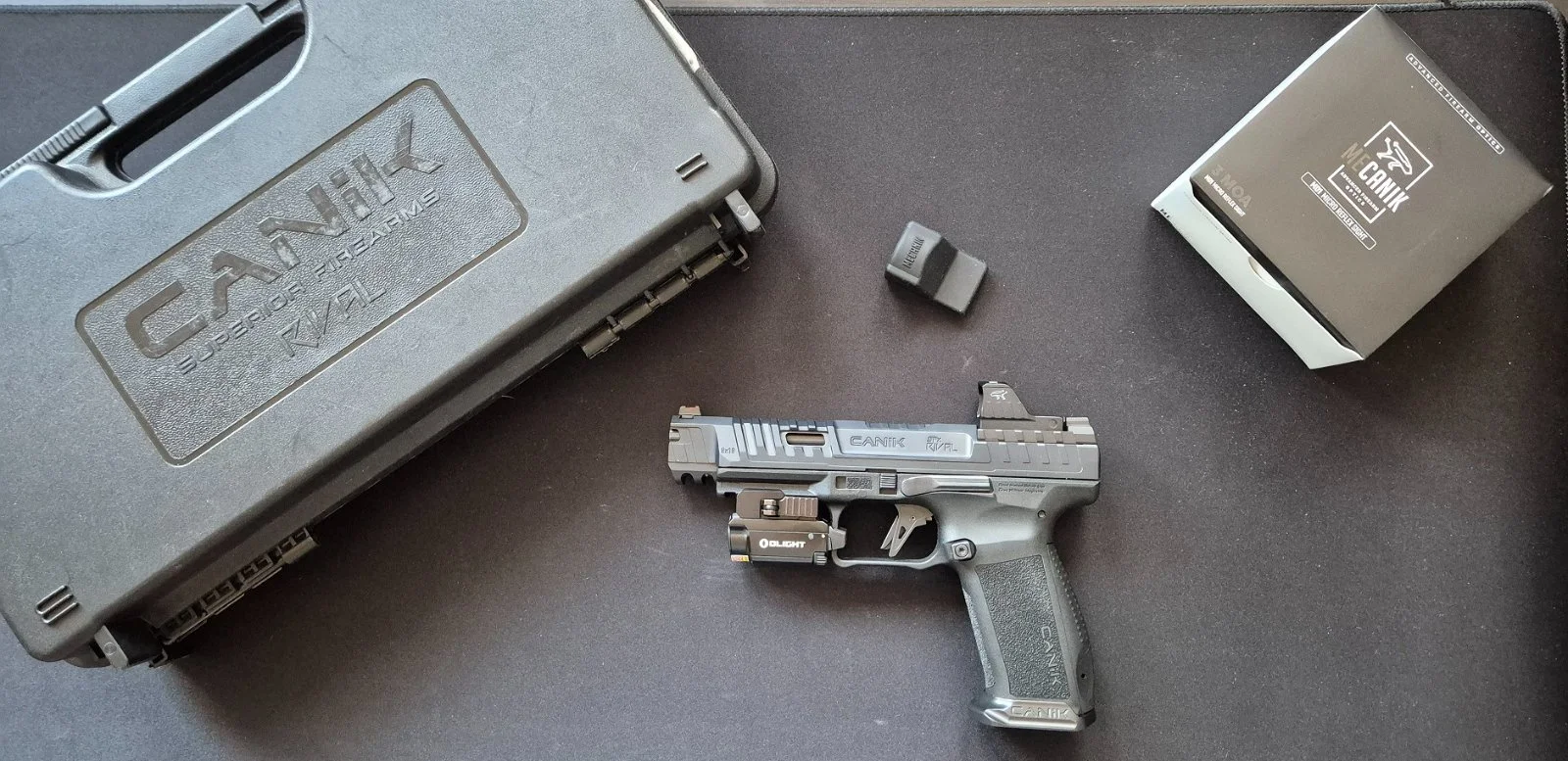 Canik TP9 SFx RIVAL Dark Side kal. 9x19 i kolimator Mecanik MO1 - mało strzelany