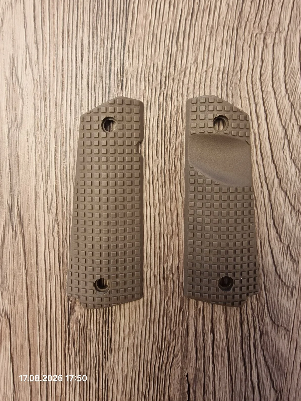 Oliwkowe, plastikowe okładziny rękojeści do pistoletu 1911