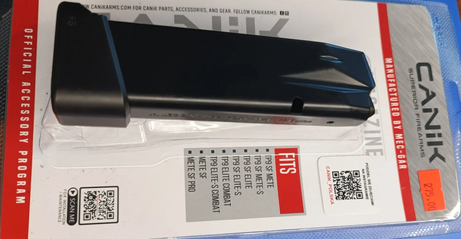 Magazynek Canik    - MMAC-029  - do TP9 SF METE, METE SF