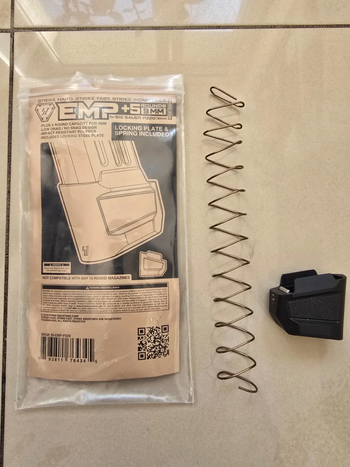 sig sauer p320 powiekszona stopka magazynka plus 5 strike industries emp