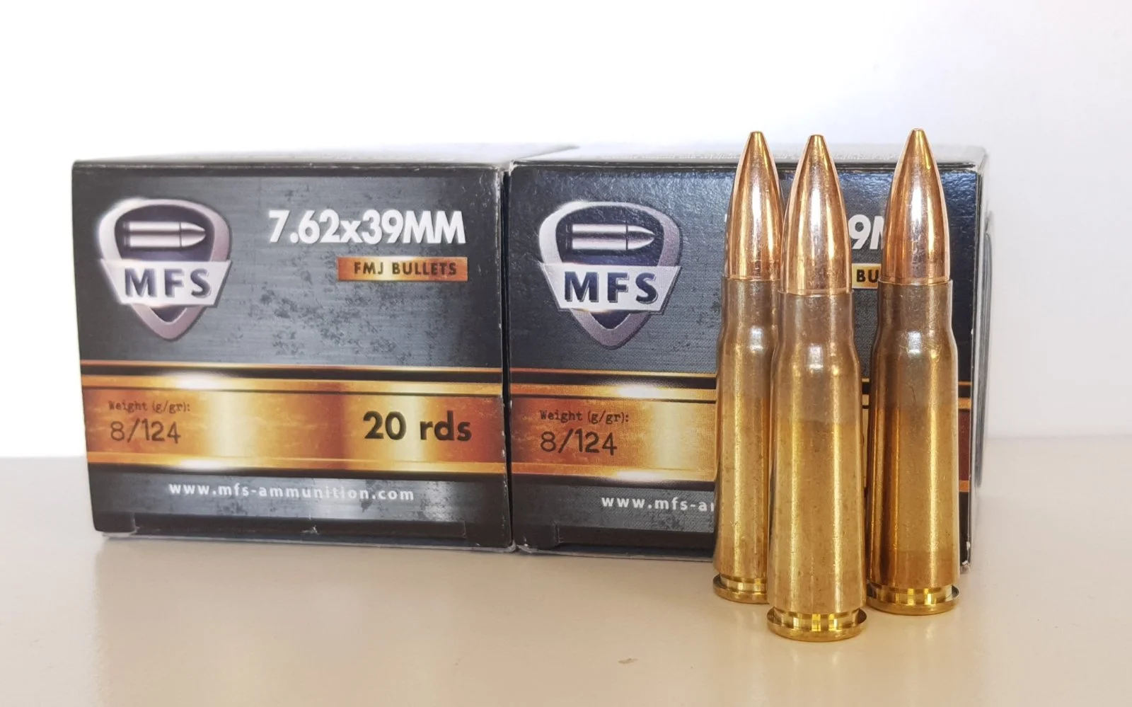 7.62x39 FMJ mosiądz. MFS
