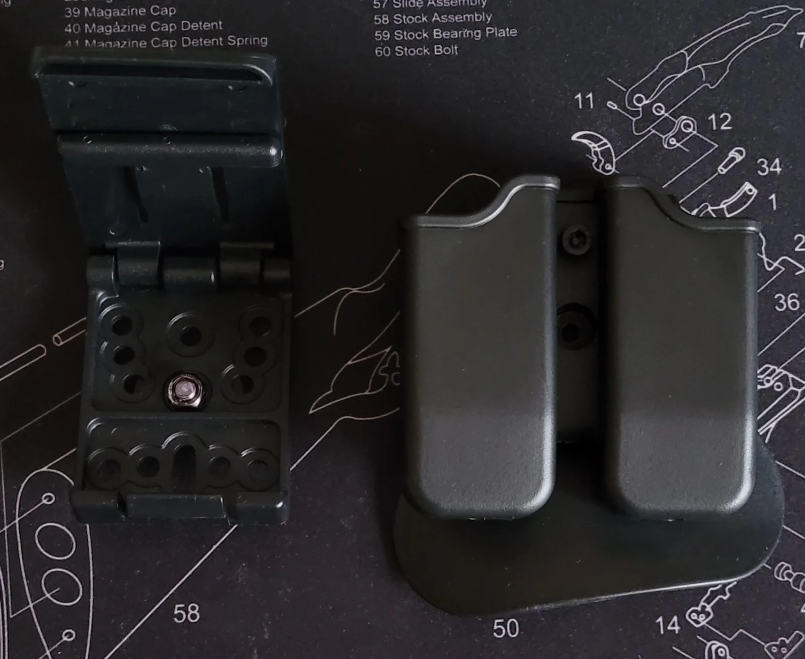 Ładownica na 2 magazynki płetwa  i tek-lok