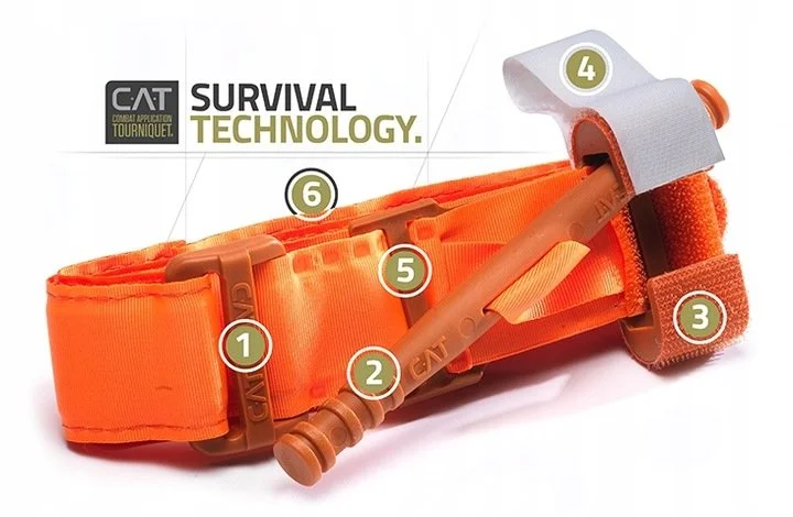 Opaska zaciskowa staza CAT gen.7 Pomarańczowa