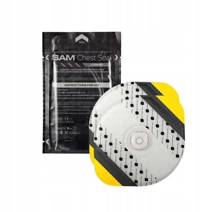 Zestaw opatrunków Sam Chest Seal COMBO : 1x wentylowy  1x okluzyjny