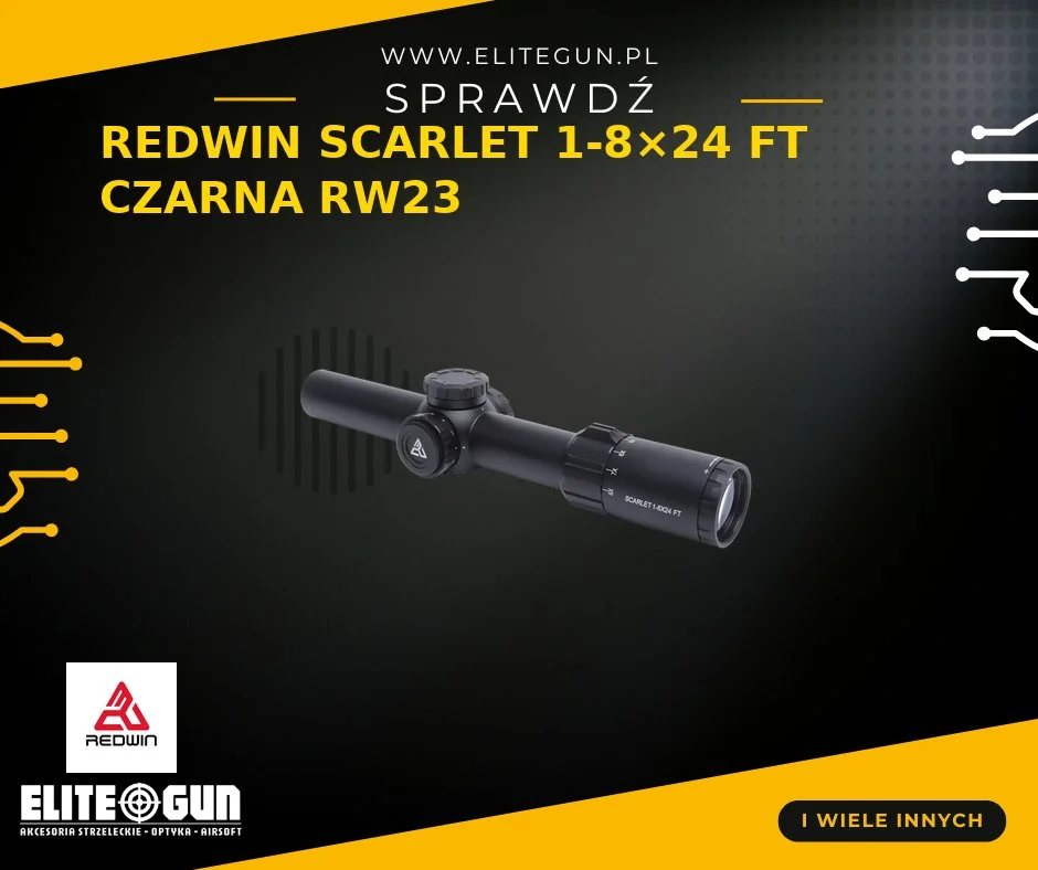 REDWIN SCARLET 1-824 FT LPVO RW23 - luneta taktyczna, podświetlana siatka SFP