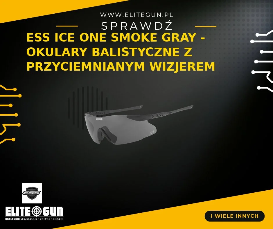 ESS ICE One Smoke Gray - okulary balistyczne, wizjer 15, 30 g.