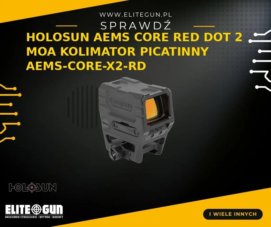 Holosun AEMS Core Red Dot 2 MOA - zamknięty kolimator Picatinny 1899 zł