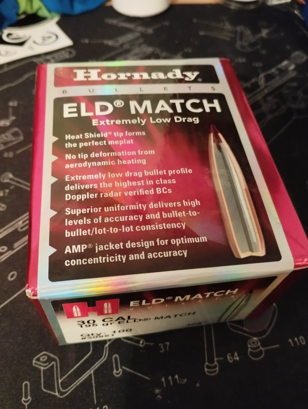Pociski Hornady ELD Match 30 cal, 195 gr