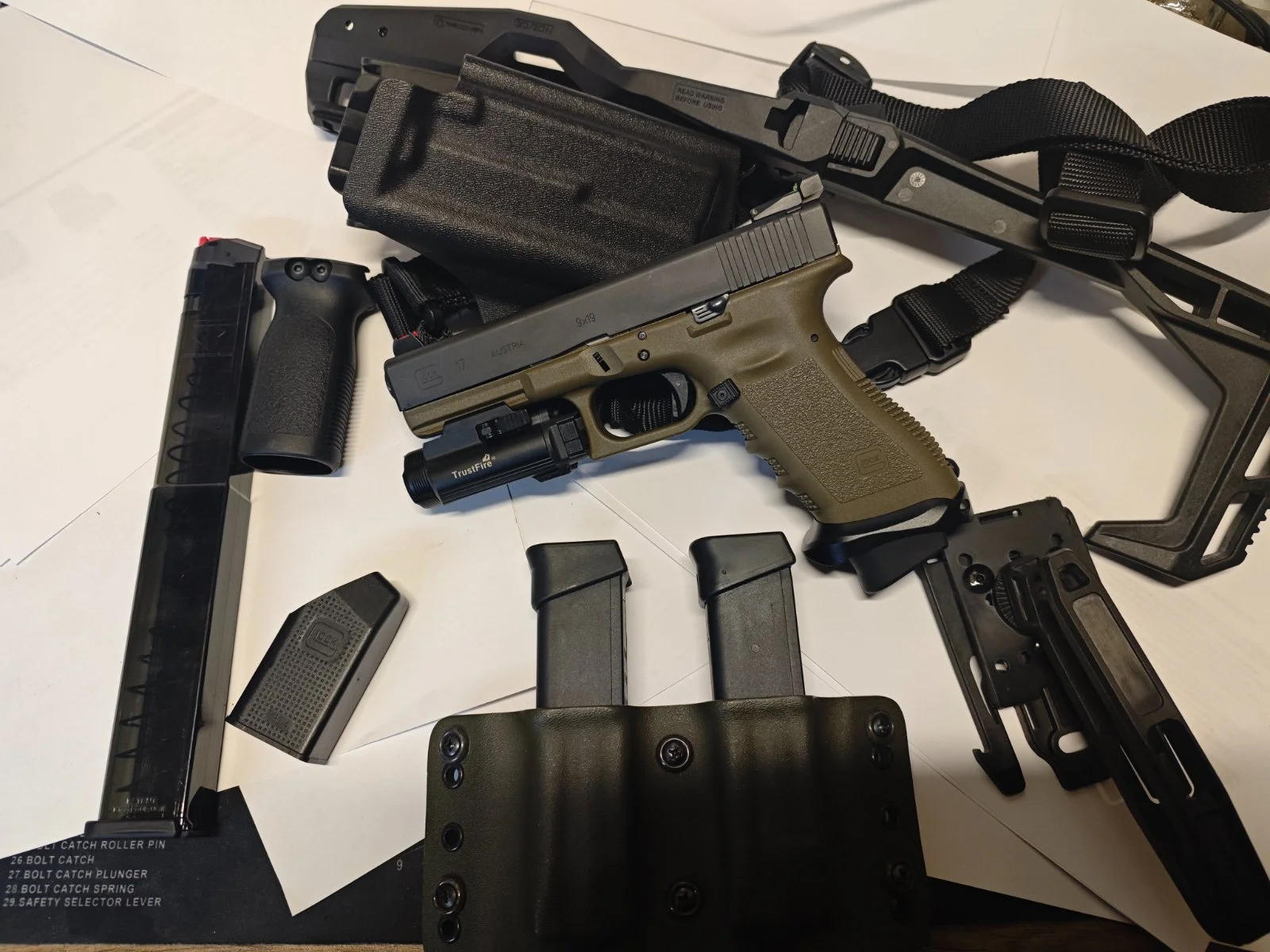 Glock 17 Olive gen. 3 z konwersją