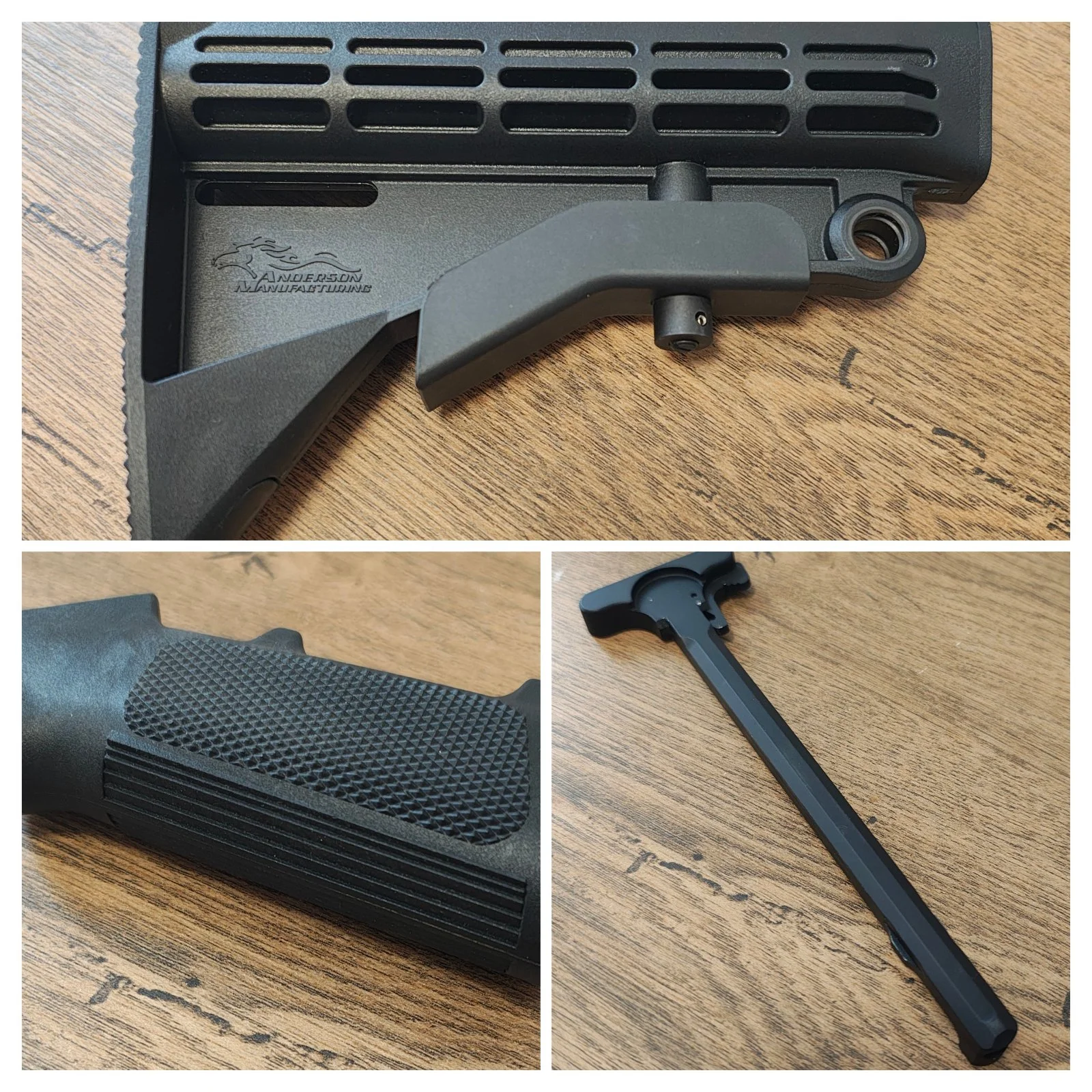 Zalegacze, kolba, chwyt przedni, dźwignia przeładowania