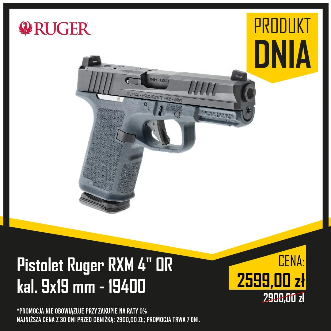 Pistolet Ruger RXM 4" OR kal. 9x19 mm - 19400