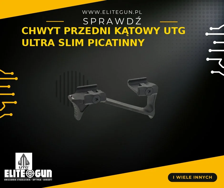Chwyt przedni kątowy UTG Ultra Slim Picatinny - 51 g, aluminium 6061-T6