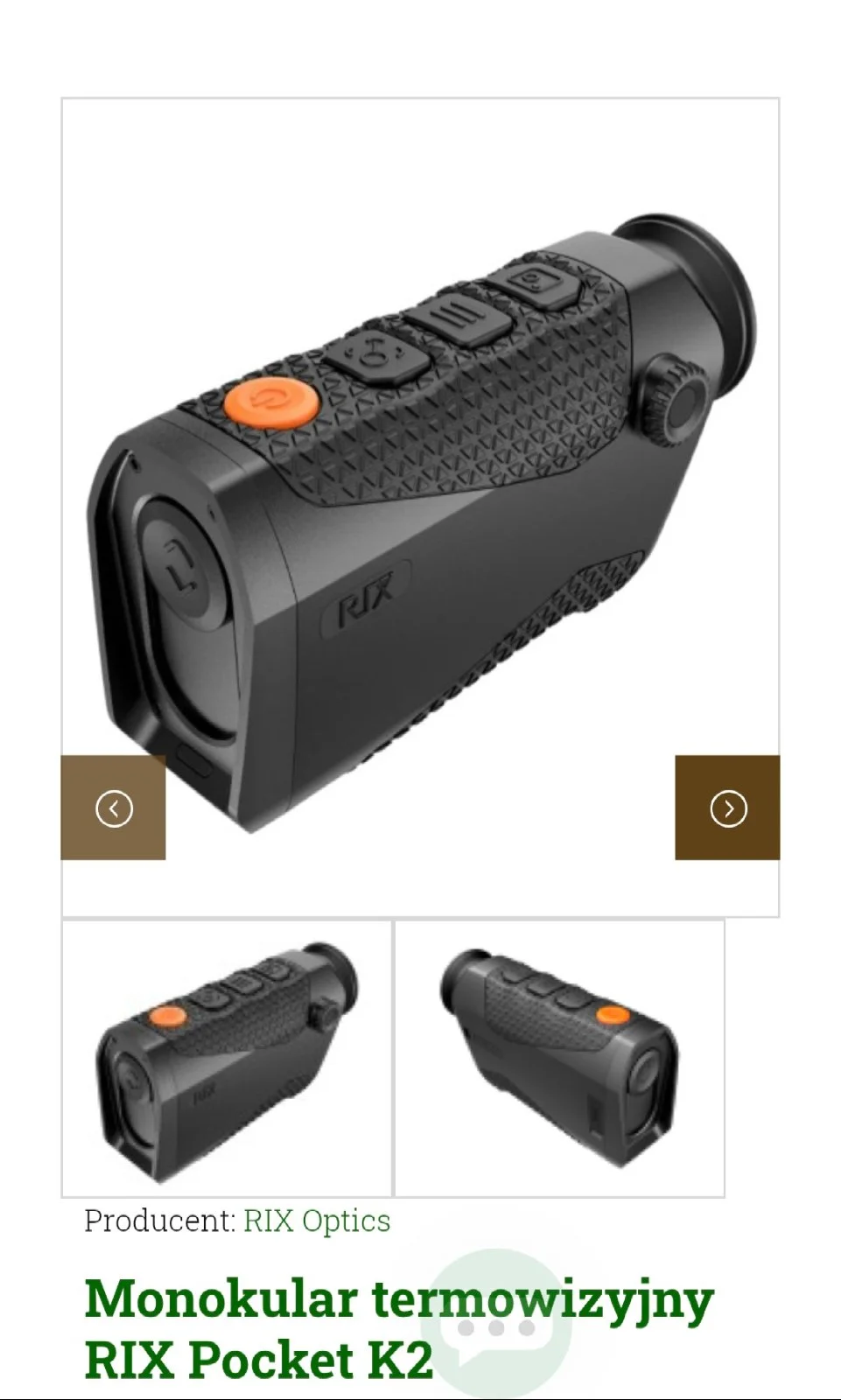 Monokular termowizyjny RIX Pocket K2