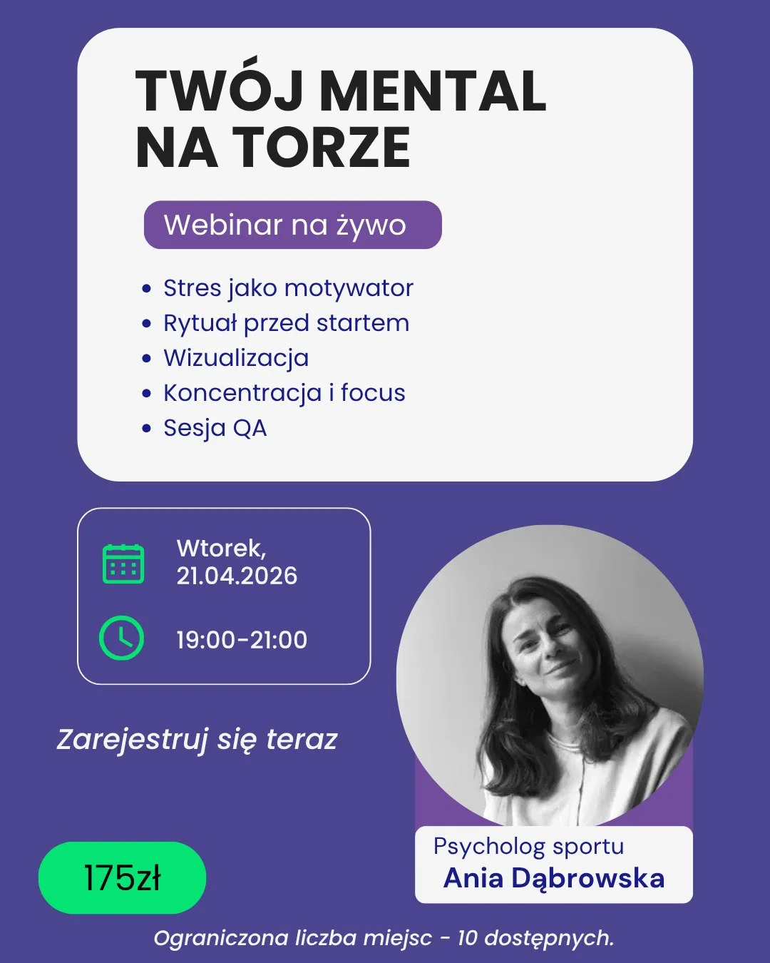 Szkolenie z Psychologiem Sportu - Webinar