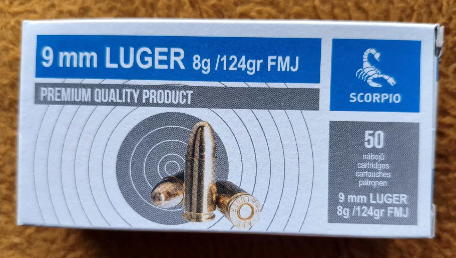 AMUNICJA 9x19 PARA STV SCORPIO FMJ 8g dostępne 15 paczek