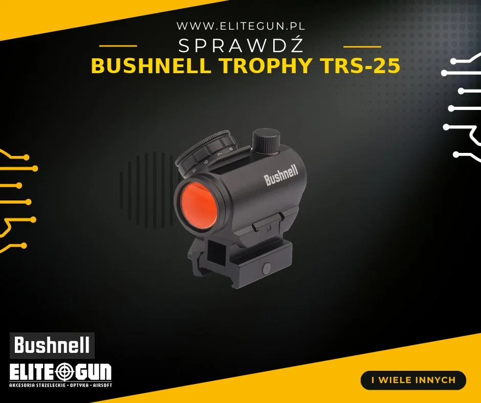Bushnell Trophy TRS-25 - kolimator 120 mm, punkt 3 MOA, 11 poziomów jasności