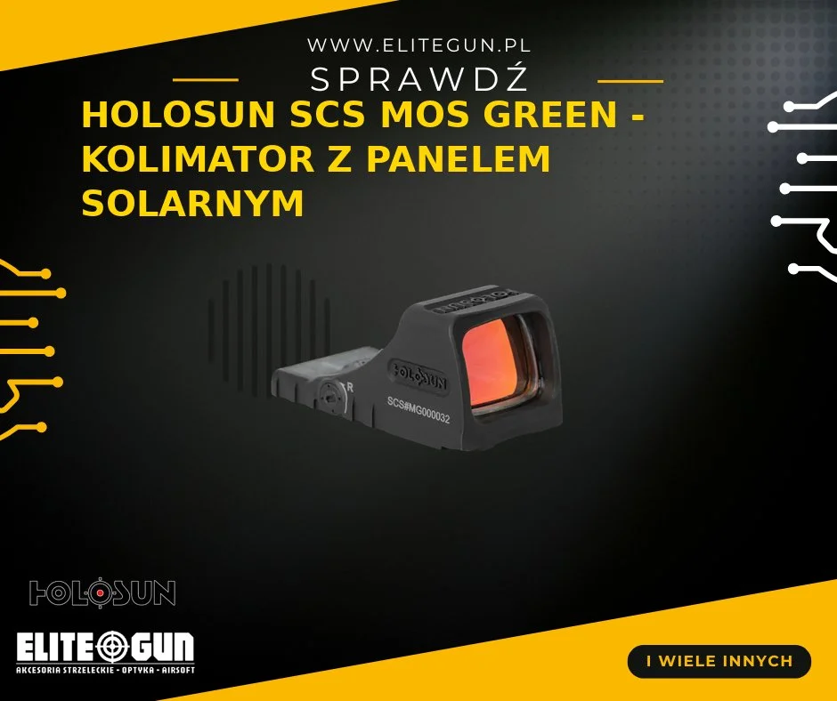 Holosun SCS MOS Green - kolimator otwarty z panelem solarnym 1999 zł