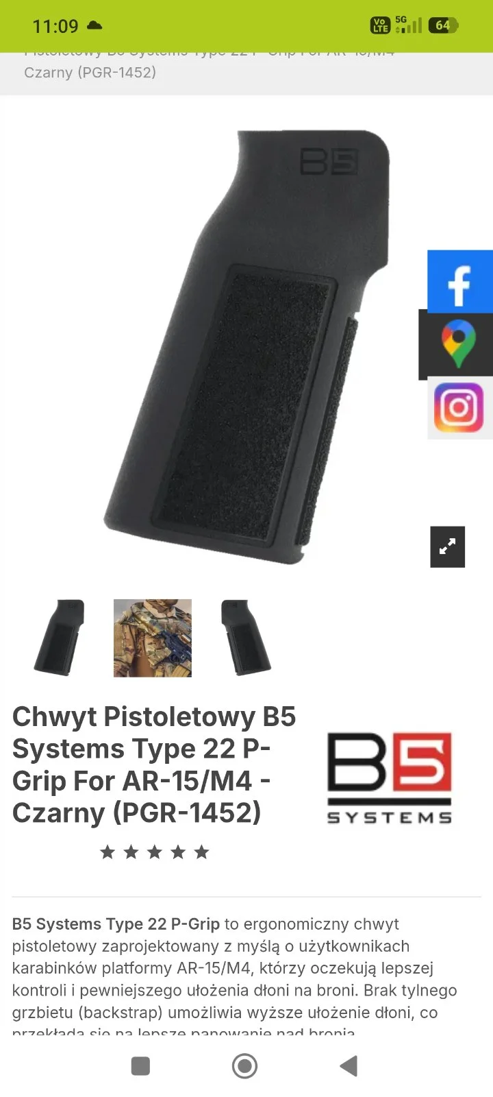 Kupię Chwyt Pistoletowy B5 Systems Type czarny