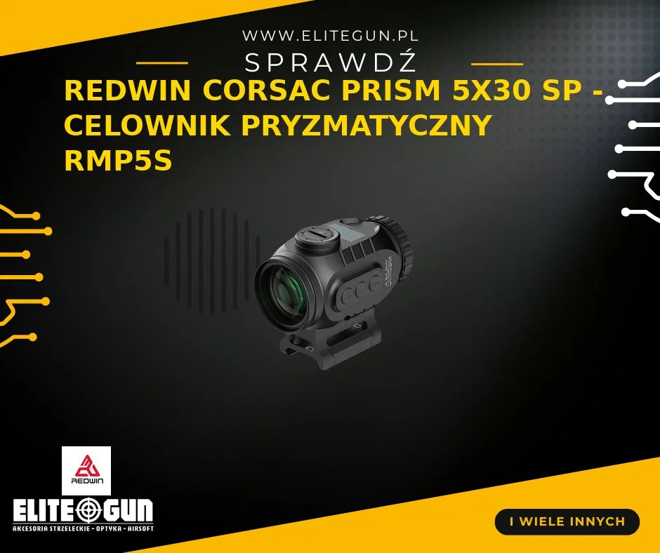 Redwin CORSAC PRISM 5x30 SP - celownik pryzmatyczny 5x z panelem słonecznym 1079,92 zł
