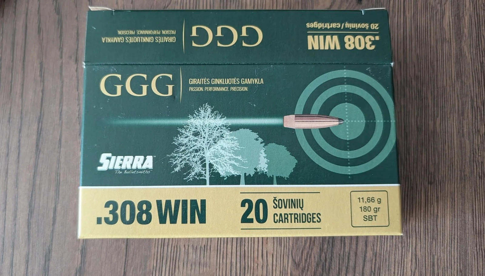 GGG Sierra 180gr / 11,66g SBT .308WIN 1 paczka