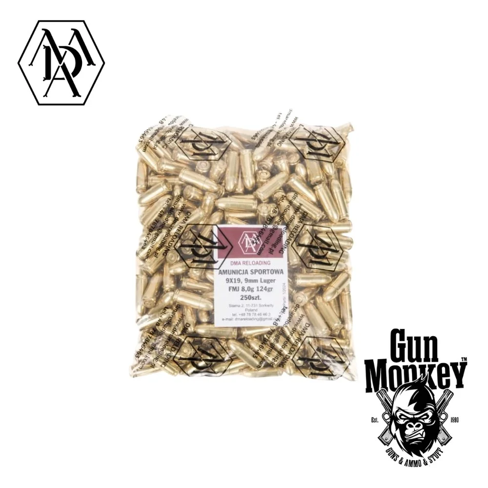Amunicja DMA kal. 9x19 8g/124gr FMJ /1op 250 szt/ nowa