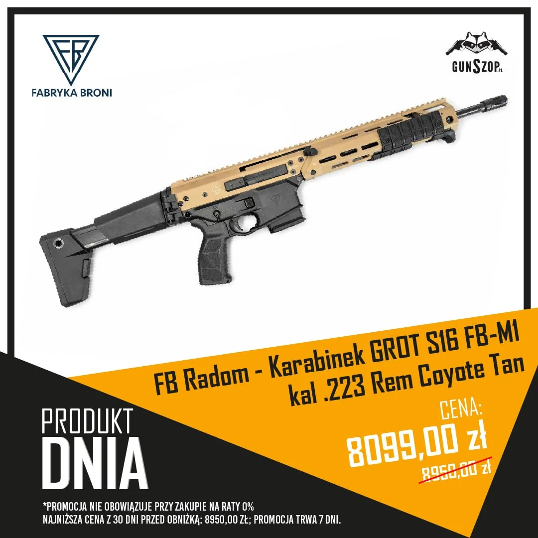 FB Radom - Karabinek GROT S16 FB-M1 kal .223 Rem Coyote Tan
