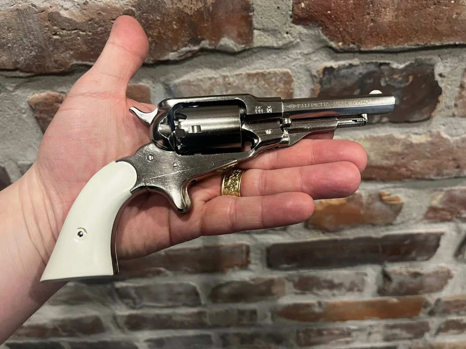 Rewolwer Remington1863 Pocket Brass Nickel .31