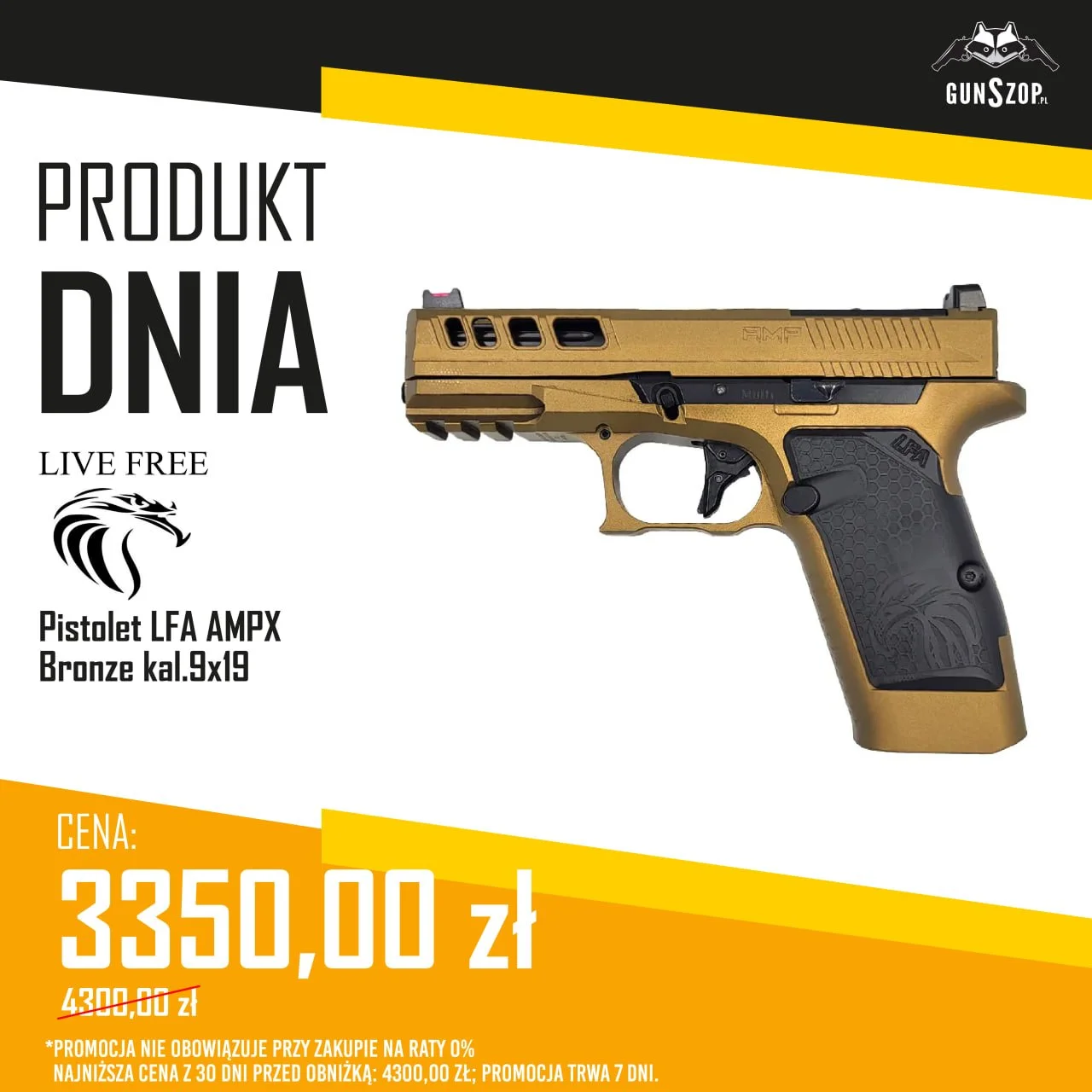 Pistolet LFA AMPX Bronze kal.9x19
