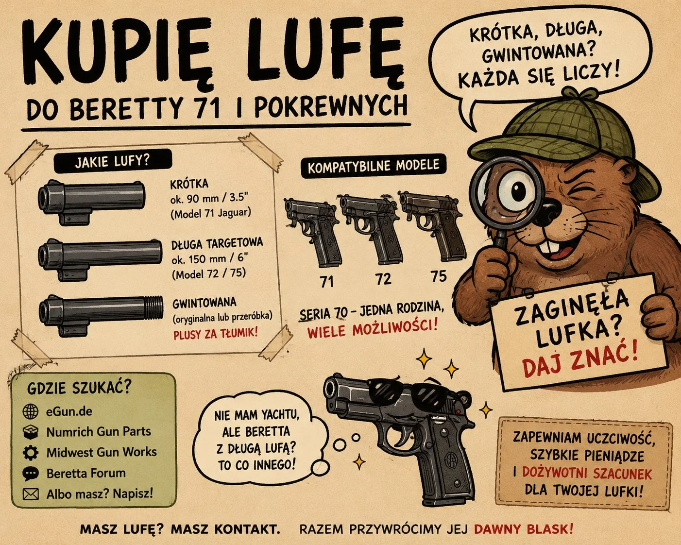 Kupie lufe do beretty 71 i pokrewnych, kal 22lr.