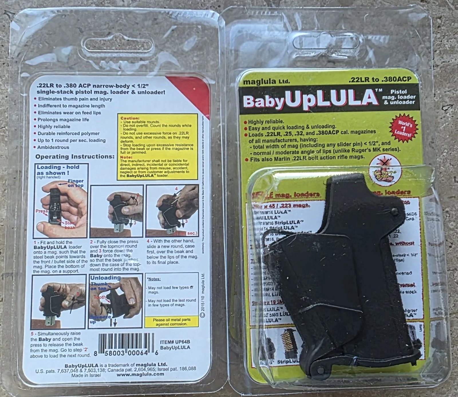 Urządzenie ładujące BabyUpLULA PISTOL .22 LR / .25 / .32 / .380ACP