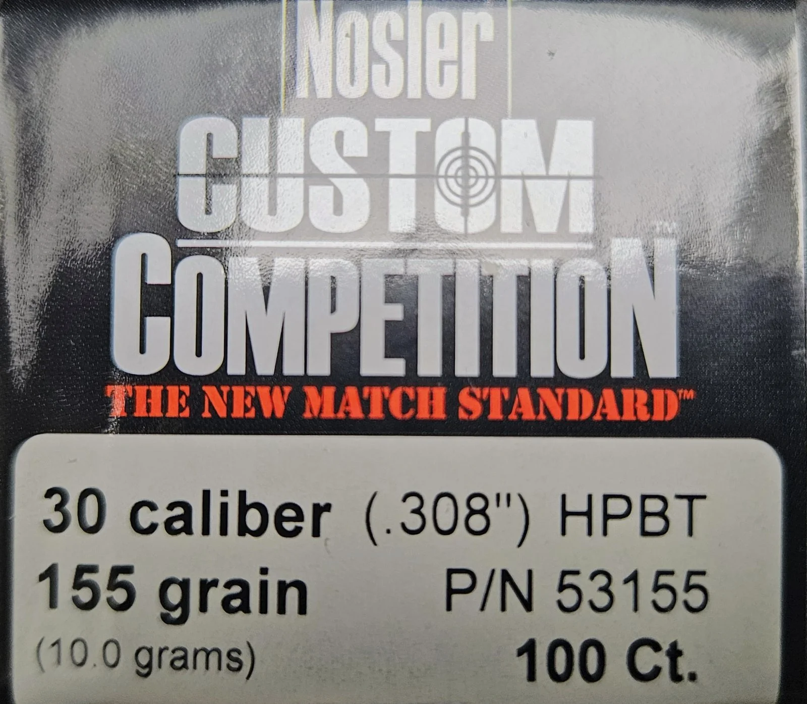 Pociski tarczowe .30 do 308WIN Nosler HPBT Custom Competition 155 grainów i 168gr