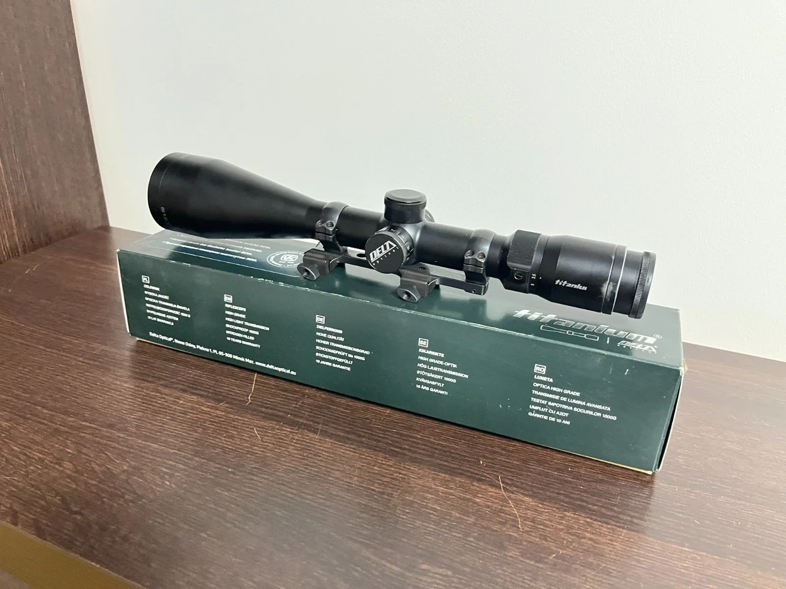 Luneta celownicza DELTA Optical Titanium 2.5-10x 56 HD plus montaż