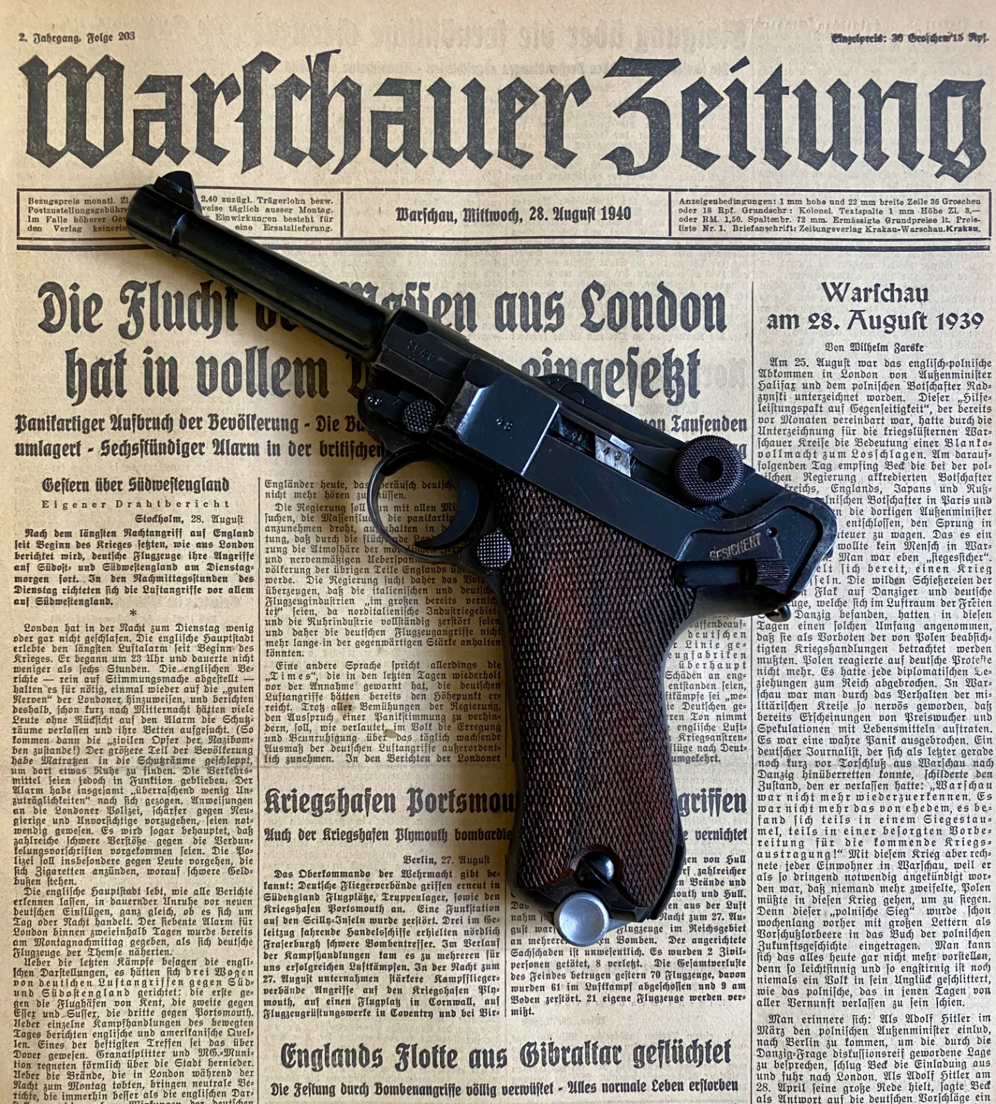 Luger P.08, zgodny numerycznie ŁĄCZNIE z magazynkiem