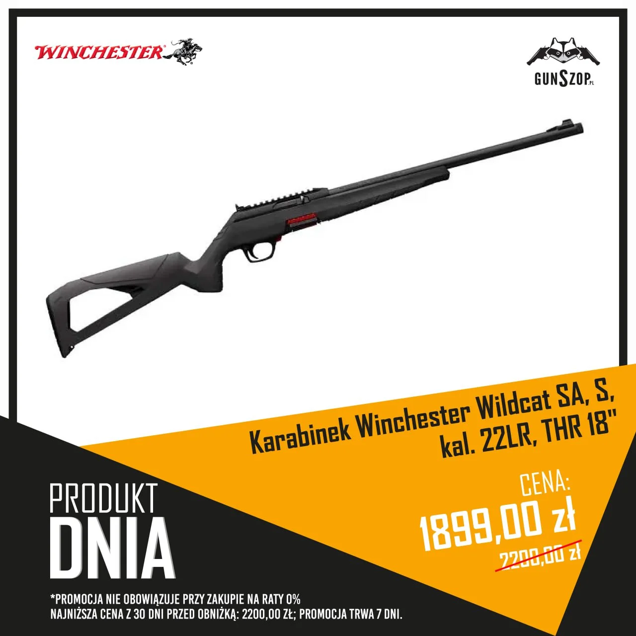 Karabinek Winchester Wildcat SA, S, kal. 22LR, THR 18"