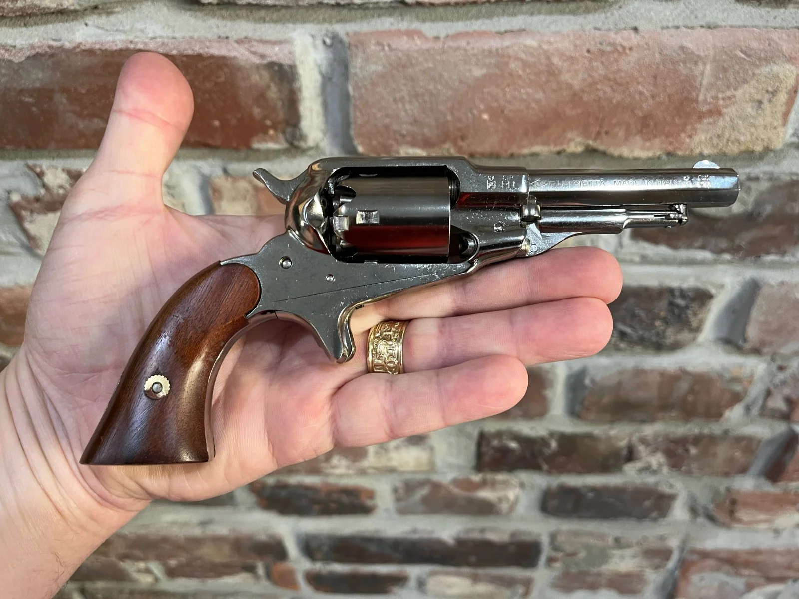 Rewolwer Remington1863 Pocket Brass Nickel .31