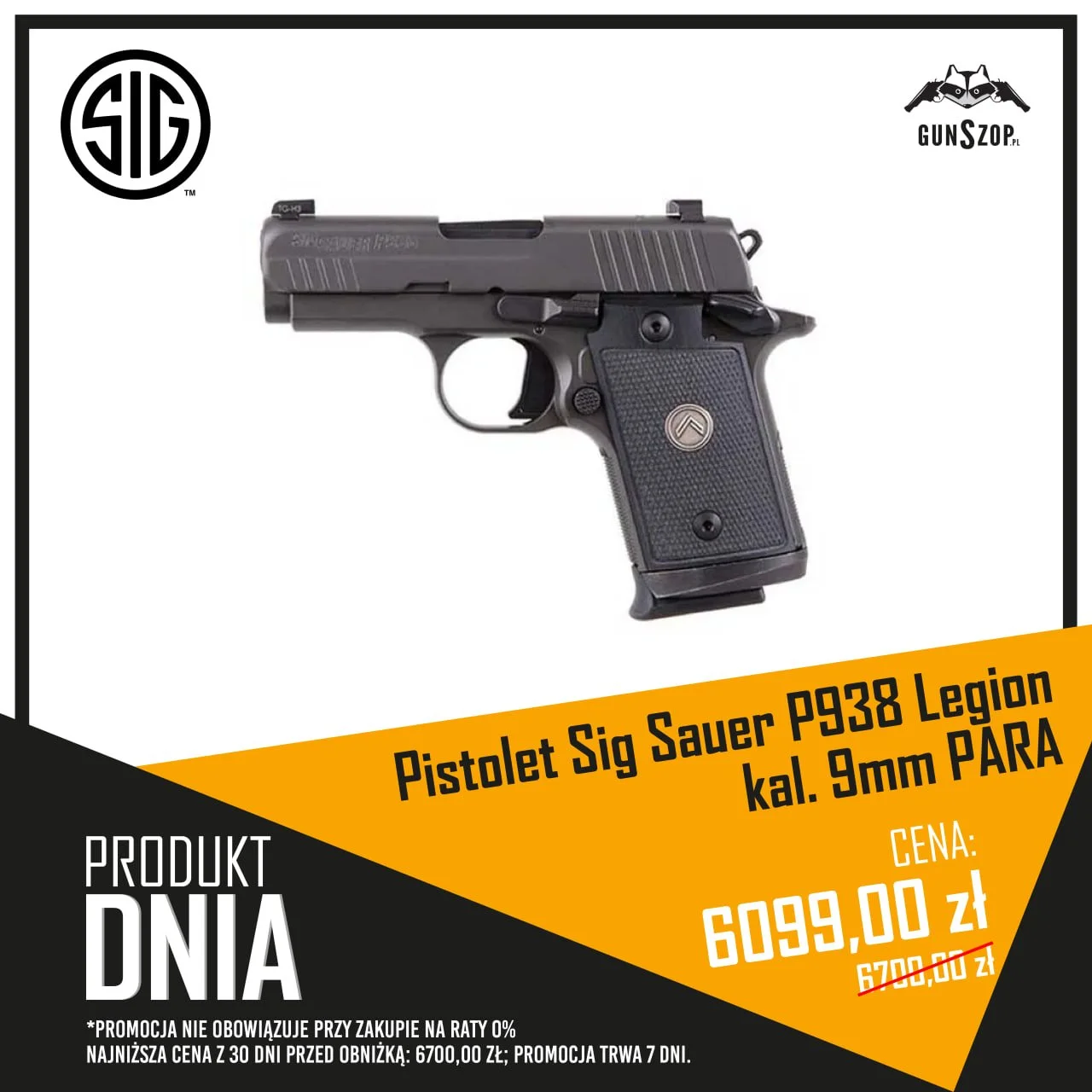 Pistolet Sig Sauer P938 Legion kal. 9mm PARA