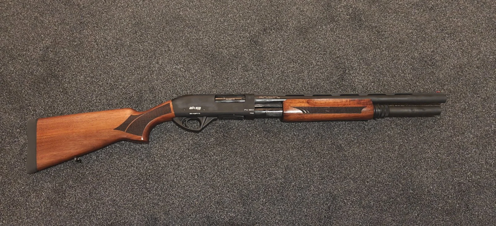 Strzelba Pump-Action AKSA ARMS PA1201 drewno 12/76