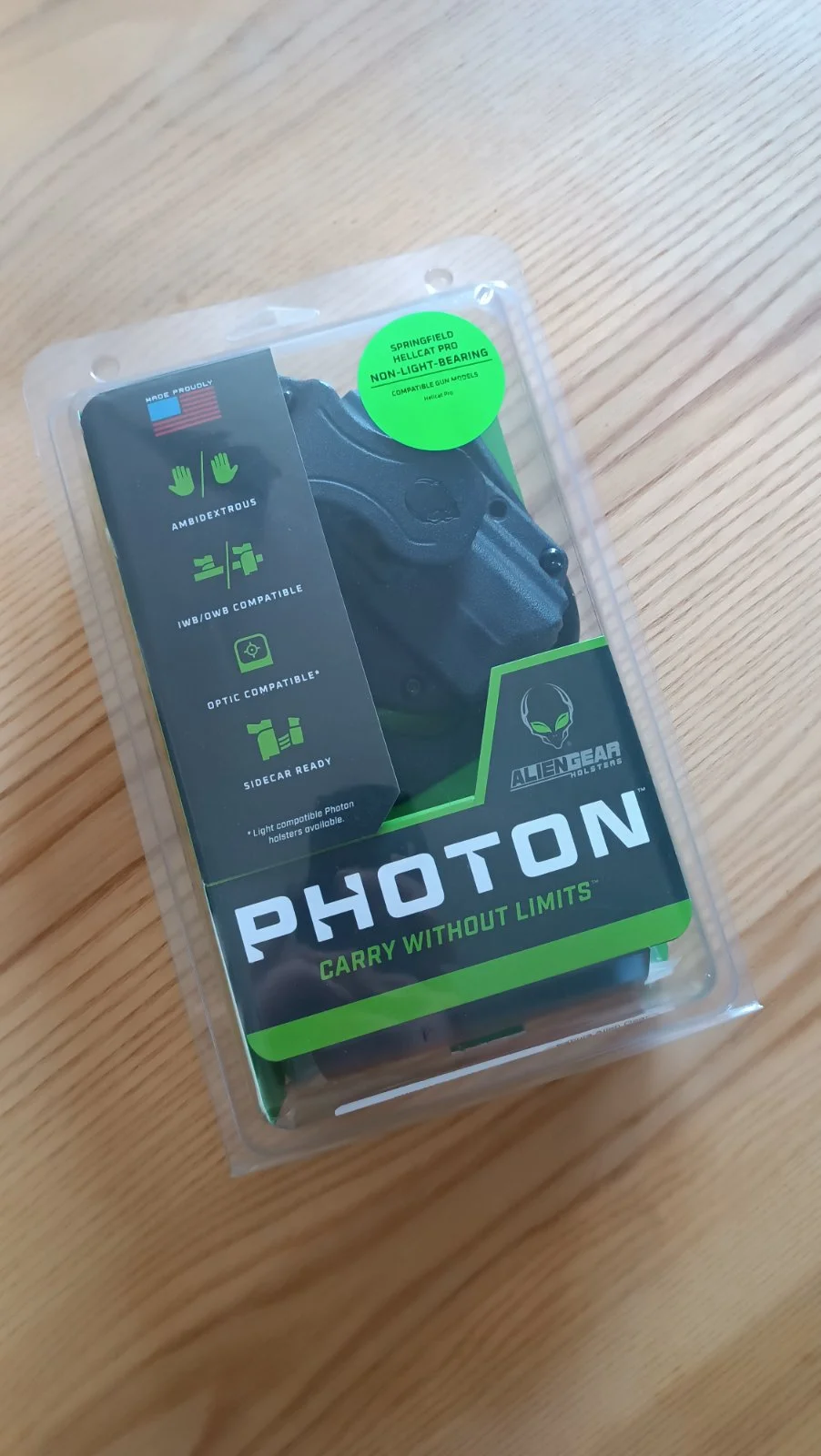 Kabura IWB/OWB/AIWB Alien Gear Photon do pistoletu Hellcat Pro / H11 Pro