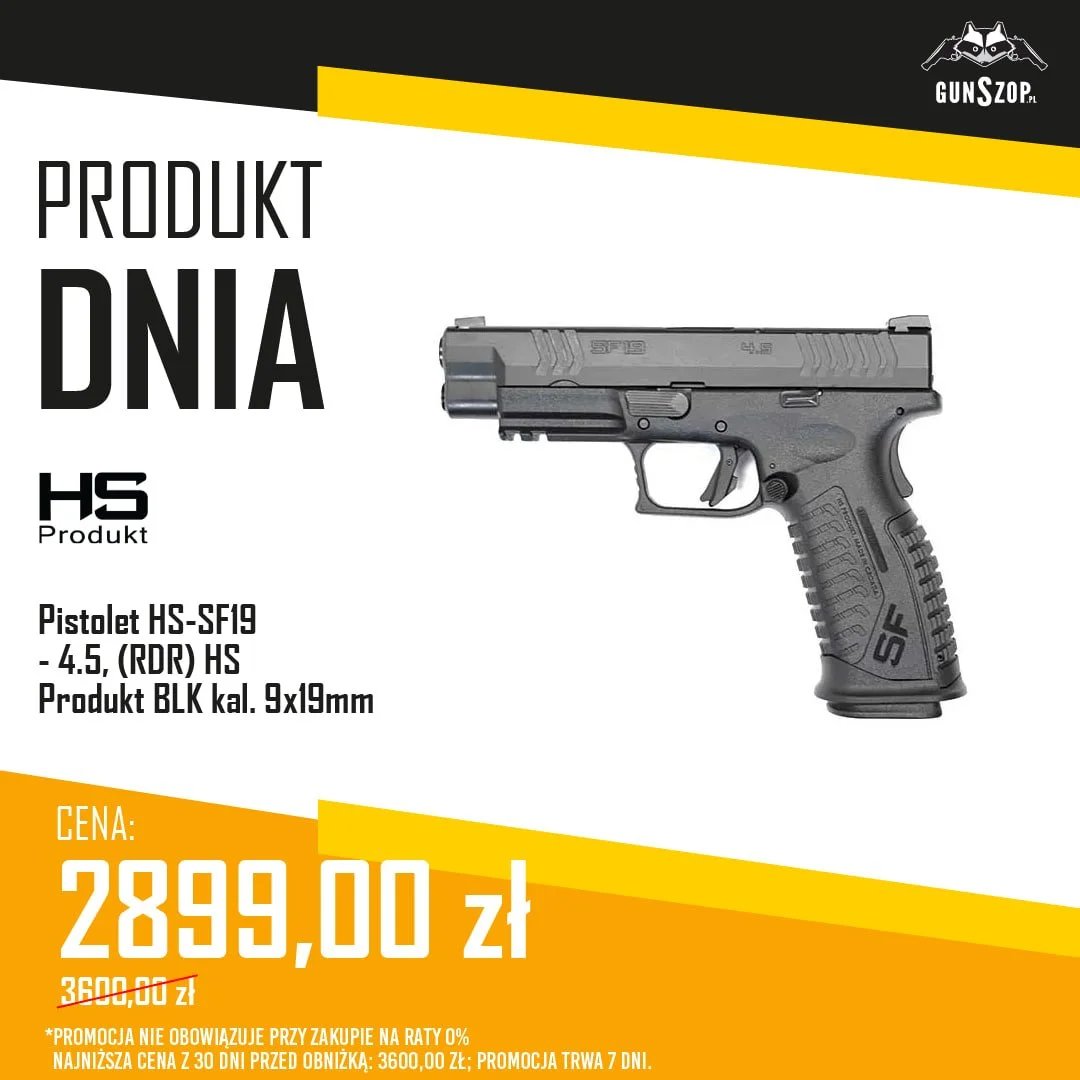 Pistolet HS-SF19 - 4.5 RDR HS Produkt BLK kal. 9x19mm