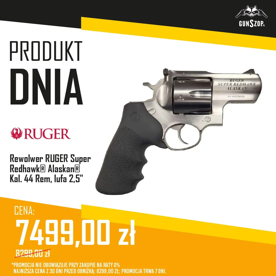 Rewolwer RUGER Super Redhawk Alaskan Kal. 44 Rem, lufa 2,5"