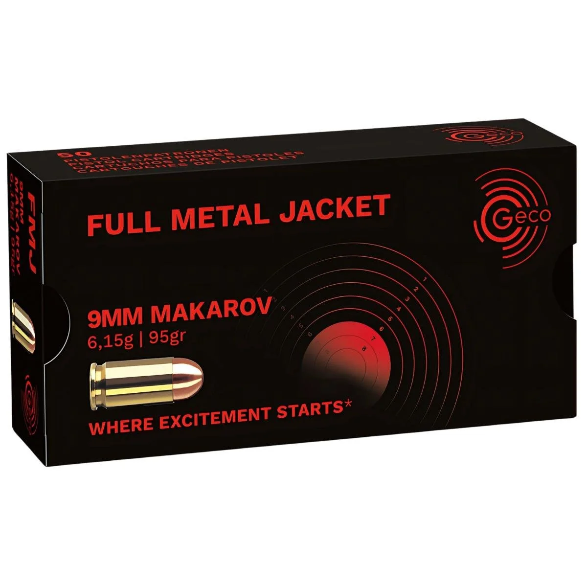 GECO 9MM Makarov 9x18mm 6,15gr,95gr