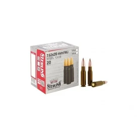 7,62X39 MM NB. KULOWY STERLING FMJ STEEL